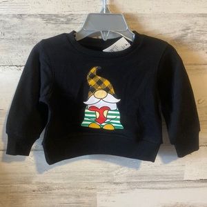 Baby Holiday Gnome with Heart Sweatshirt Size 6-9 Months NEW